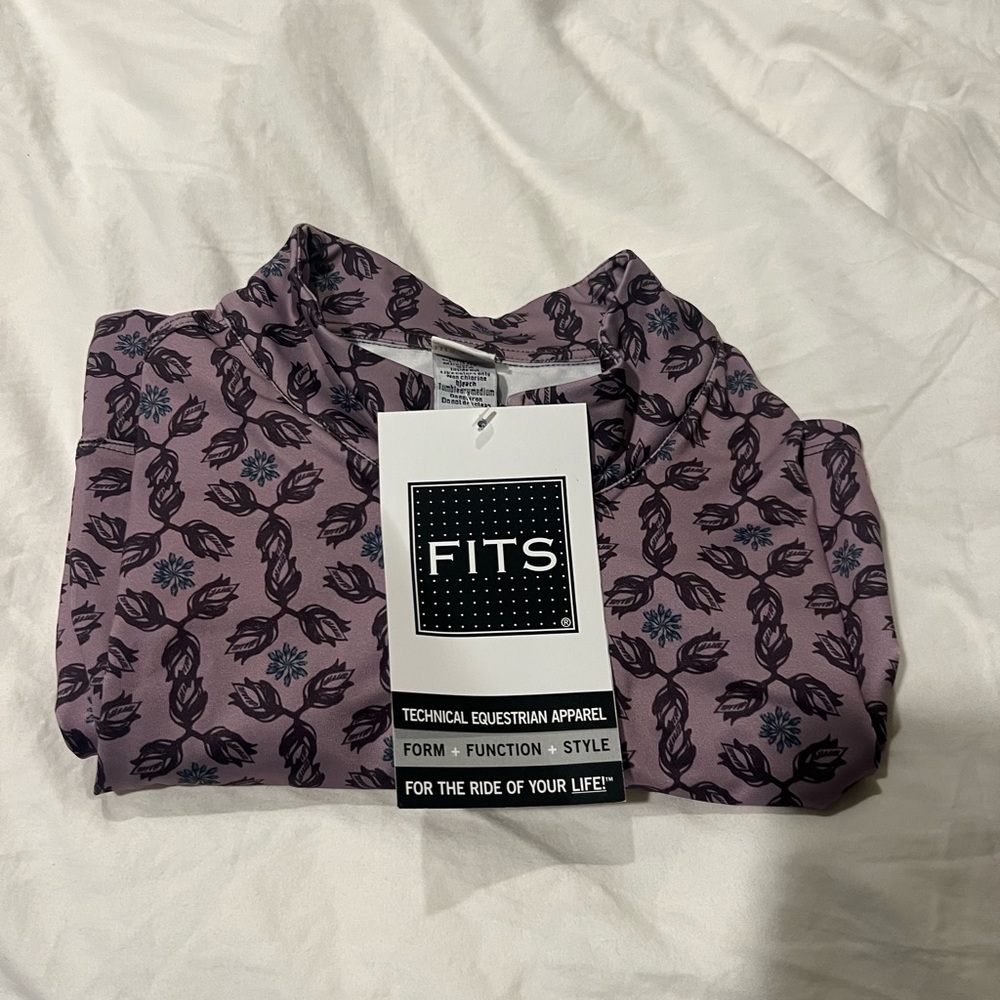 FITS Purple Patterned Equestrian Apparel NWT XL